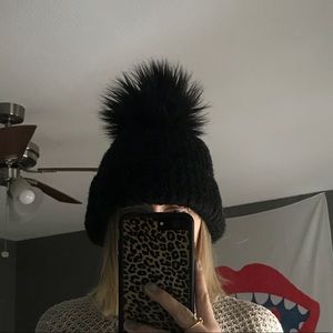 Topshop Fuzzy PomPom Hat